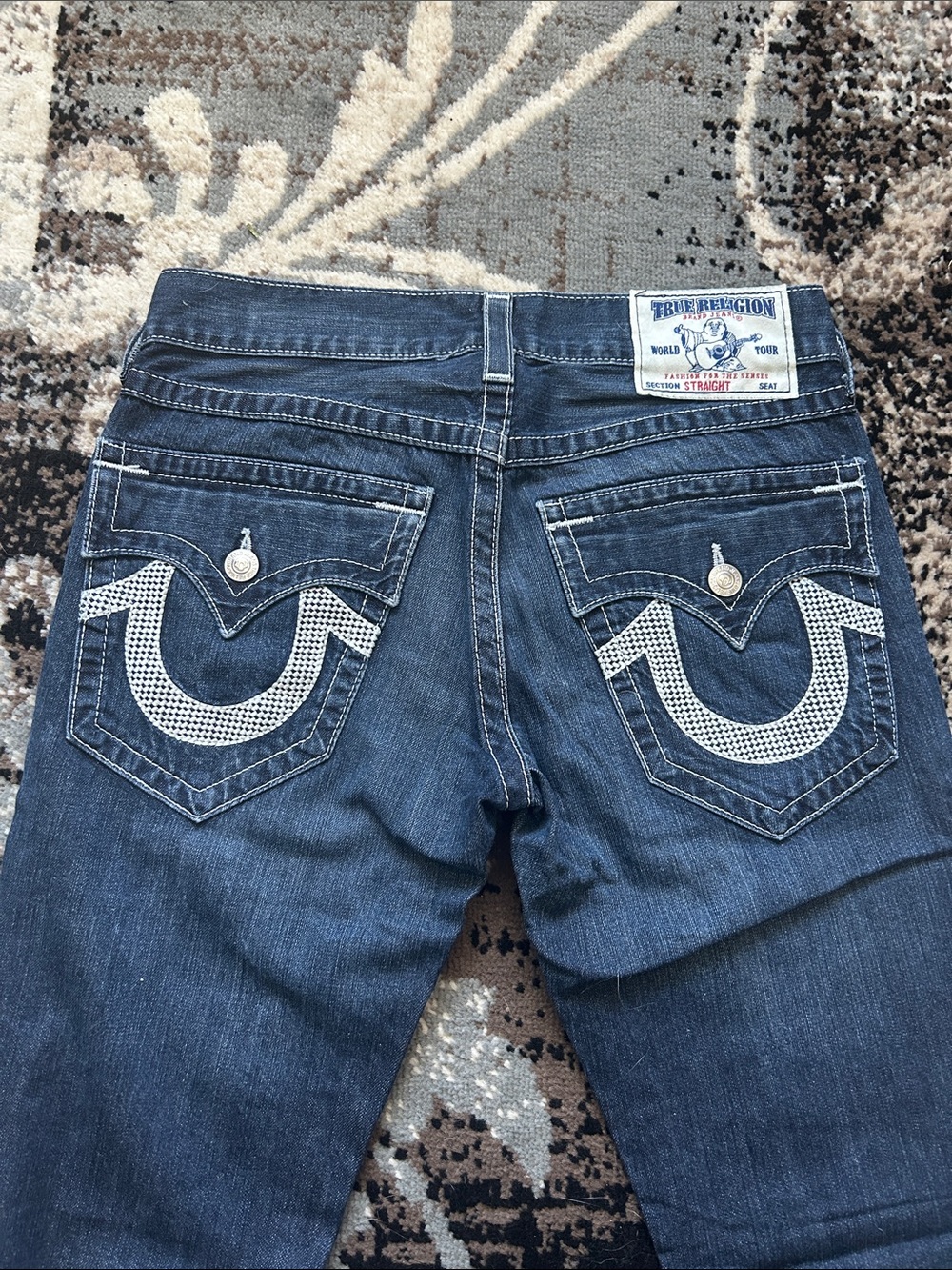 Vintage True Religion World Tour Men's Big T Straight Jeans Made in USA